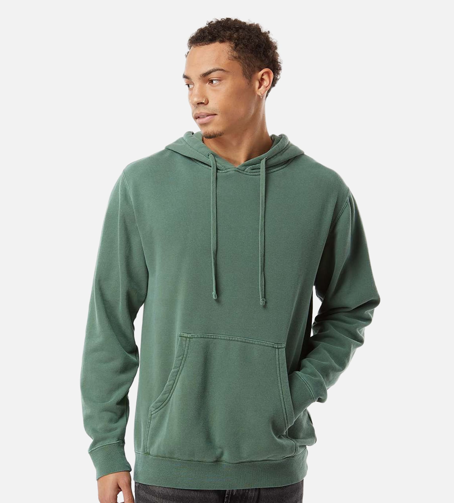 Unisex Midweight Pigment-Dyed Hooded Sweatshirt