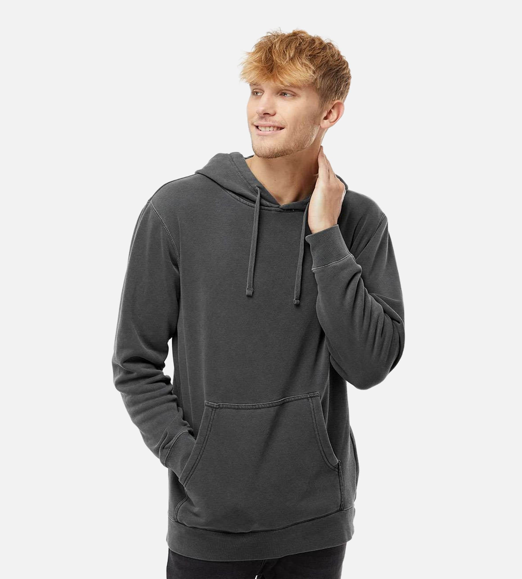 Unisex Midweight Pigment-Dyed Hooded Sweatshirt