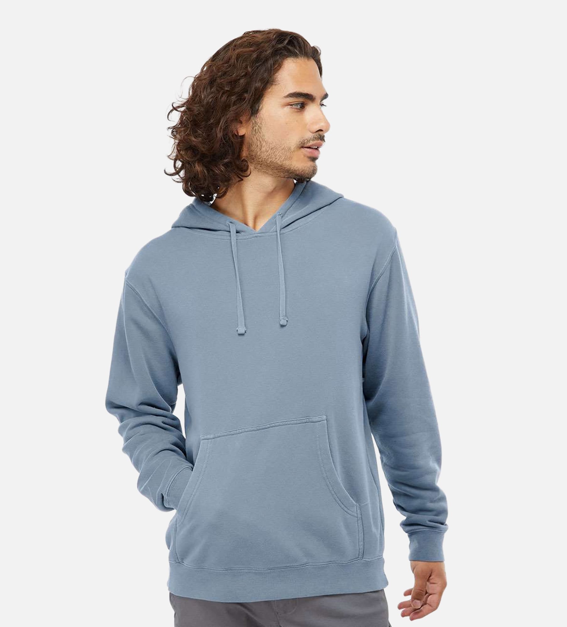 Unisex Midweight Pigment-Dyed Hooded Sweatshirt